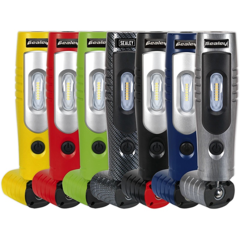 Sealey 360 Rechargeable Inspection Lamp 7 SMD + 3W LED 350 Lumens