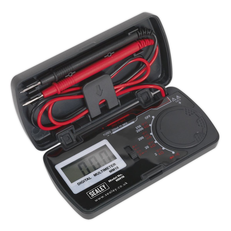 Sealey Pocket Multimeter AC DC Voltage Resistance Electrican Compact