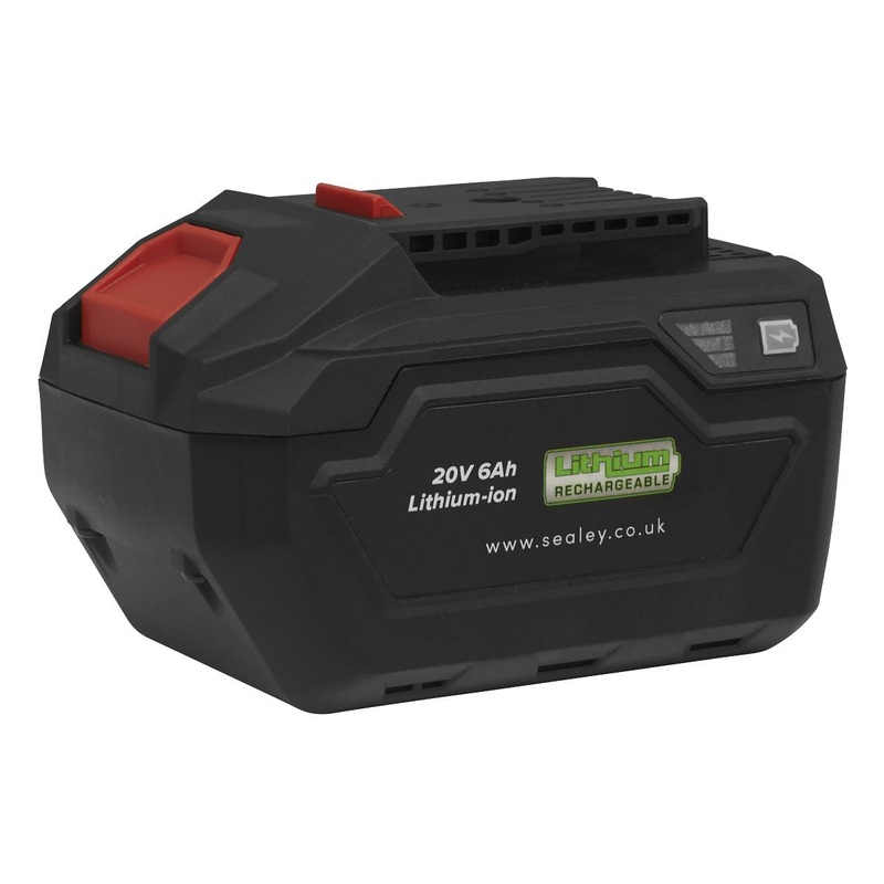 Sealey Power Tool Battery 20V 6Ah Lithium-ion for CP20V Series Tools