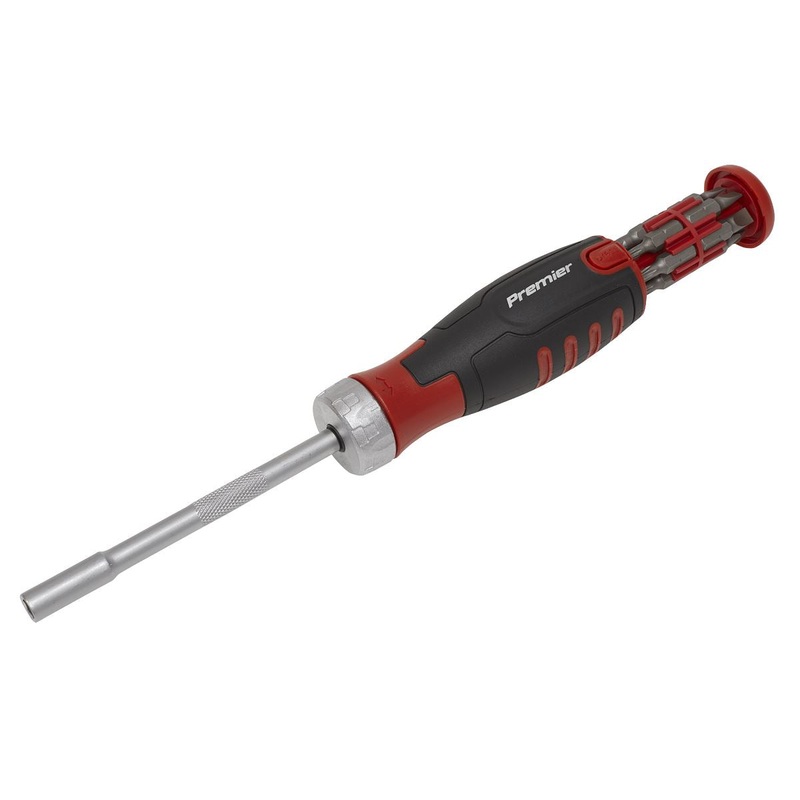 Sealey Premier Ratchet Screwdriver Set 12 Piece S2 Steel Bits