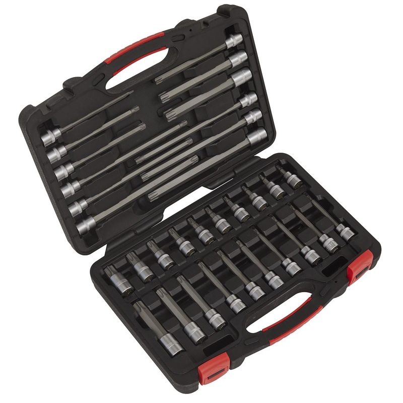 Sealey Trx-Star Socket Bit Set 32 Piece 3/8" Drive T20-T70 Torx Premier