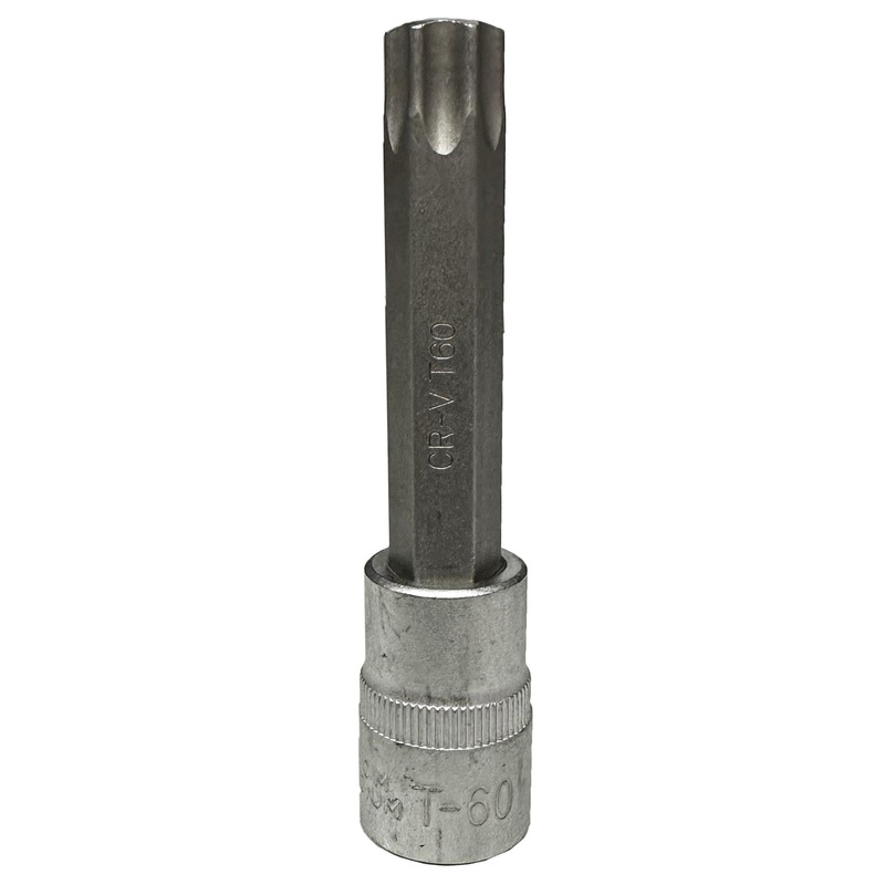 Sealey Trx-Star Socket Bit T60 x 100mm 1/2" Drive Torx Long Reach Mechanic Garage