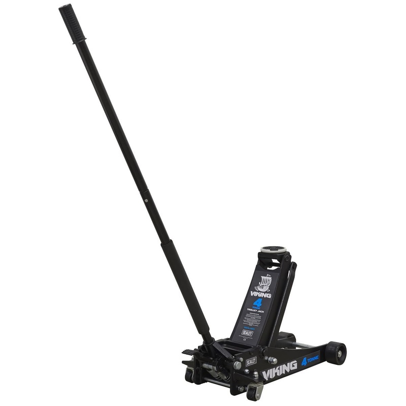 Sealey Viking 4 Tonne Tyre Bay Trolley Jack Low Entry with Rocket Lift