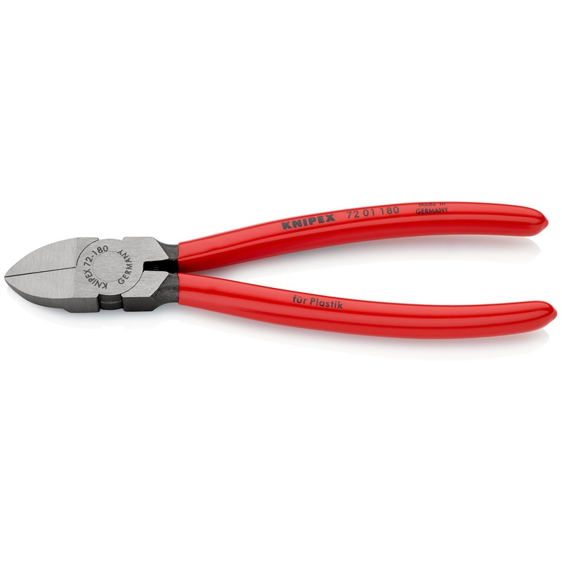 Knipex Cutting Pliers 180mm Diagonal Cutters for Plastics 72 01 180