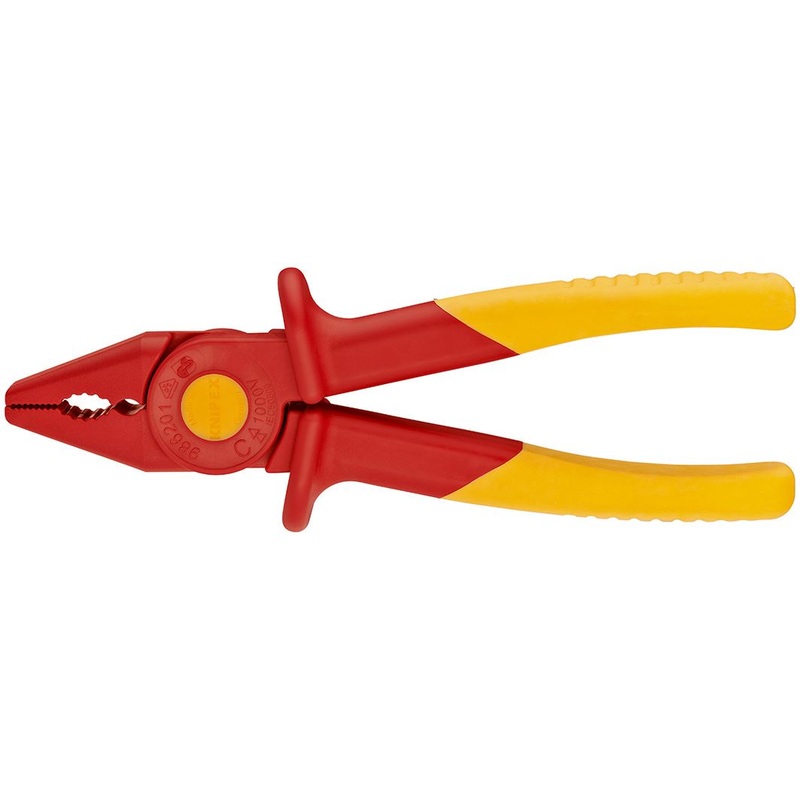 Knipex Plastic Flat Nose Pliers 180mm Fully Insulating VDE 98 62 01