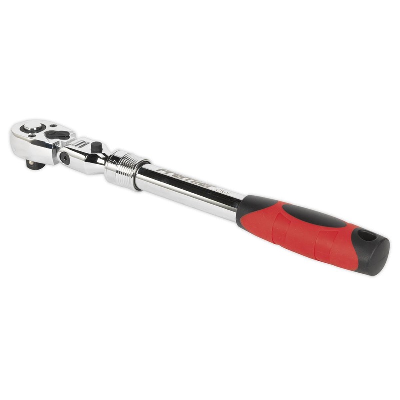 Sealey 1/2" Flexi-Head Extendable Ratchet Handle Socket Wrench 72 Tooth