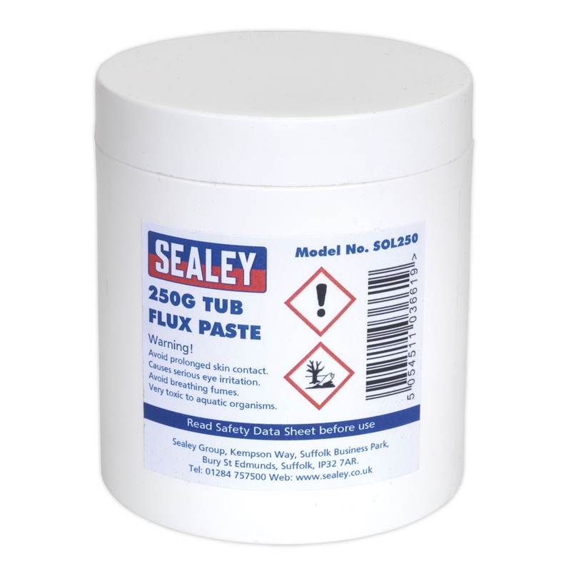 Sealey 250g Tub Solder Flux Paste Soldering Electronic Copper Cleaning