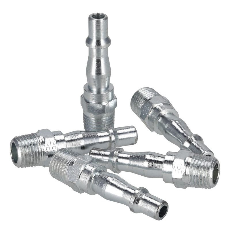 Sealey 5 Pack 1/4" BSPT Male Screwed Bayonet Adaptor Air Line Fitting Connector