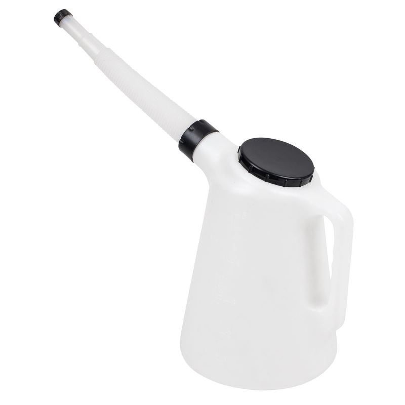 Sealey Oil Container with Lid & Flexible Spout 5L