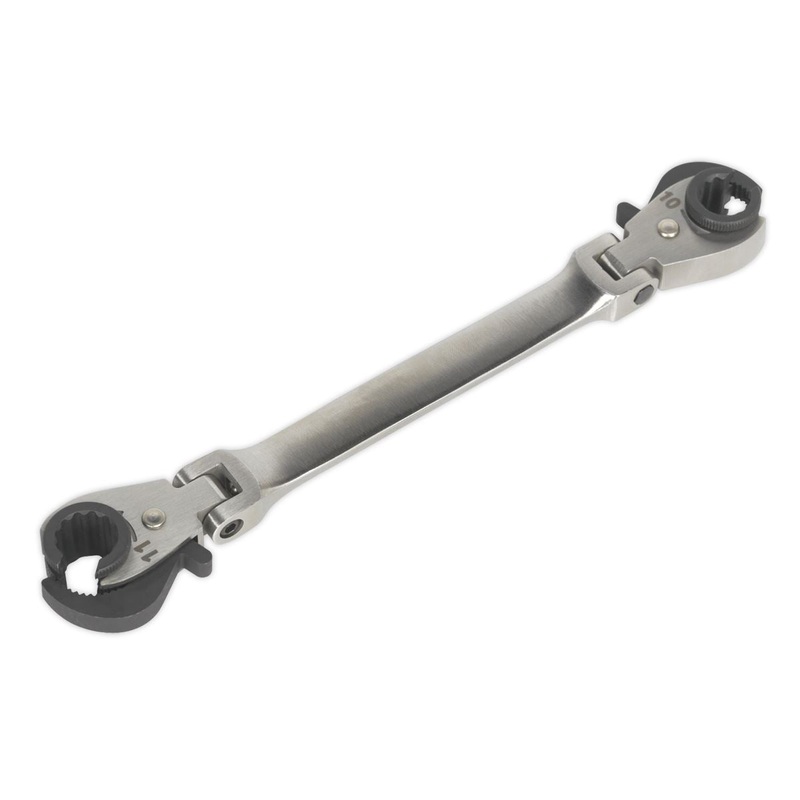 Sealey Premier 10 and 11mm Flexi Head Ratchet Flare Nut Brake Pipe Spanner
