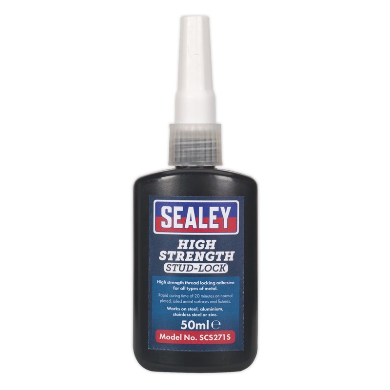 Sealey Stud Lock High Strength 50ml Metal Fixing Glue Adhesive