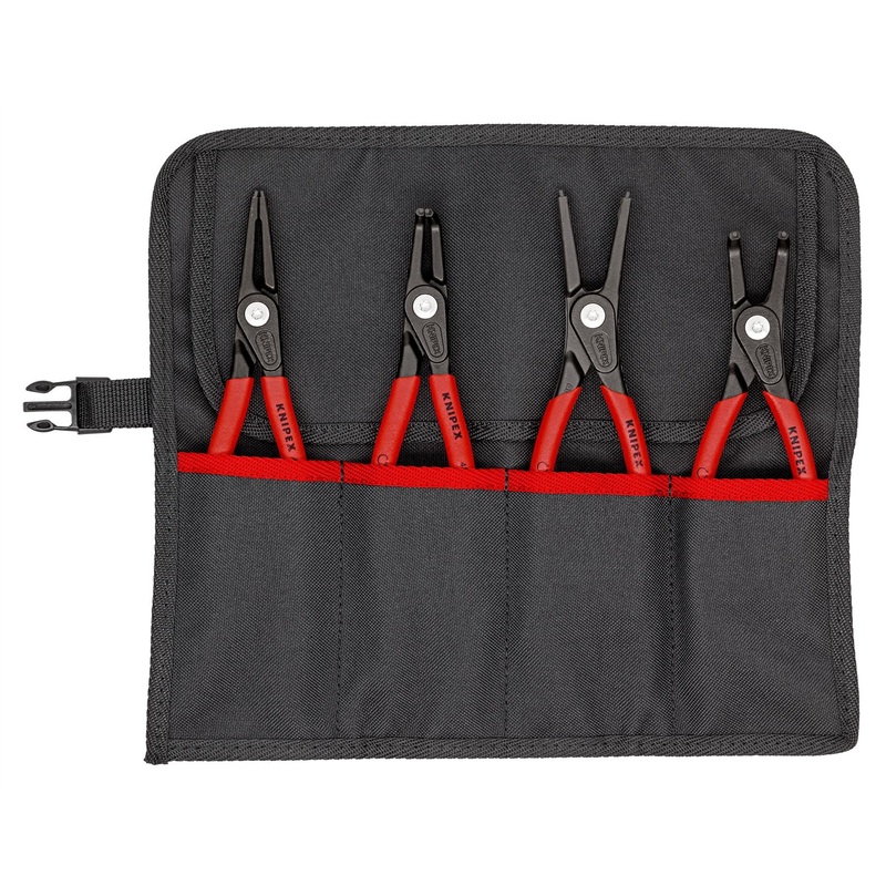 KNIPEX Circlip Plier Set 4 Pieces in Tool Roll Internal External 00 19 57 V01