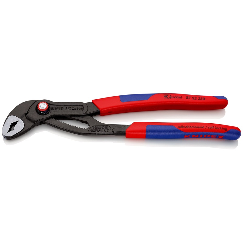 Knipex Cobra Quick Set High Tech Water Pump Pliers Multi Component Grips 87 22 250