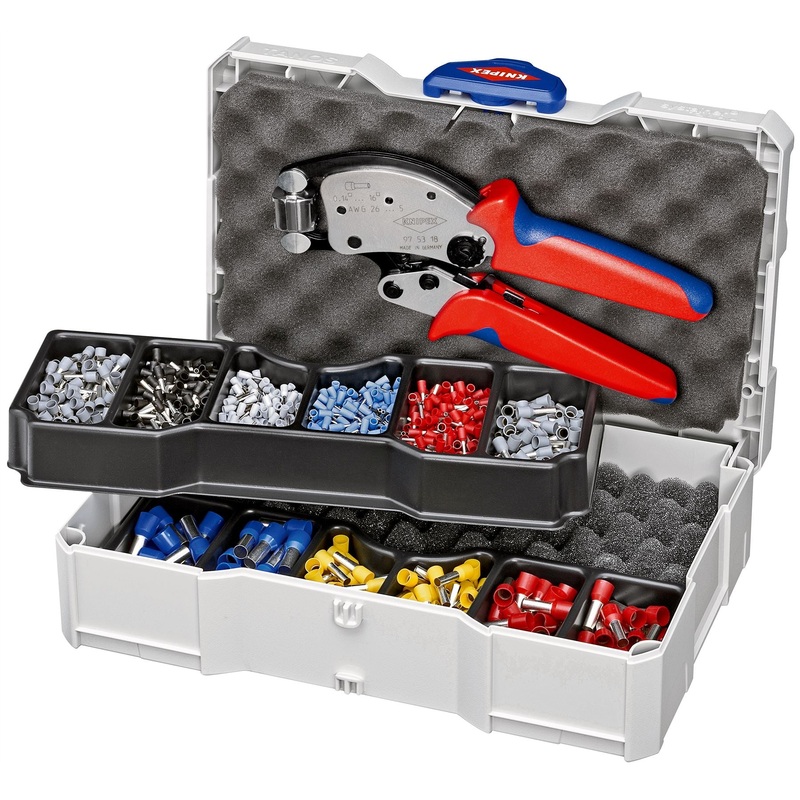 Knipex Crimp Assortment for Wire Ferrules with Plastic Collars in TANOS MINI systainer Box 97 90 13