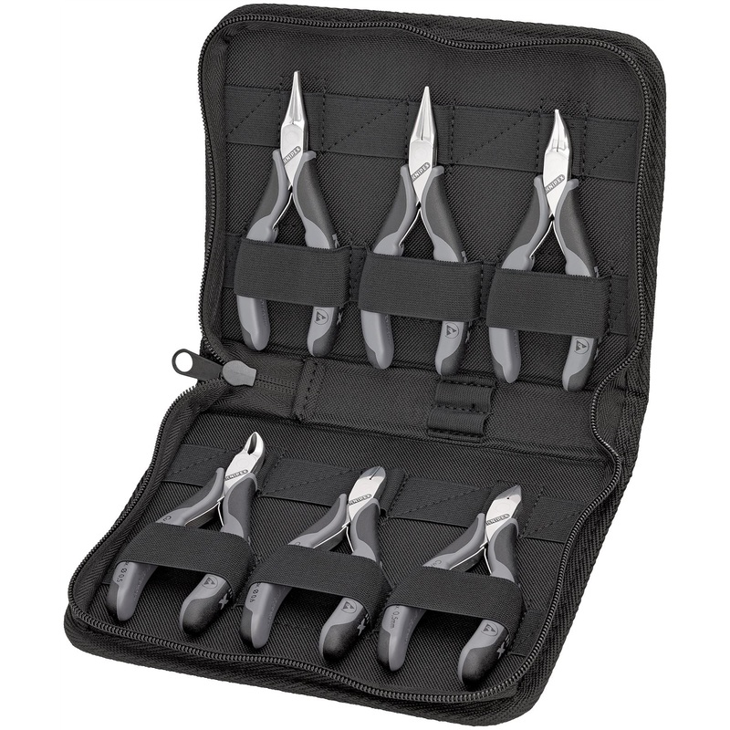 Knipex Electronics Pliers Set ESD in Case 6 Pieces for Precision Work 00 20 17