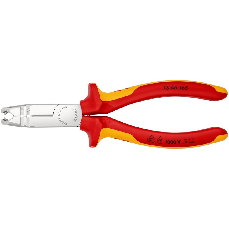 KNIPEX Stripping Pliers 165mm VDE Chrome Multi Component Grips 13 46 165