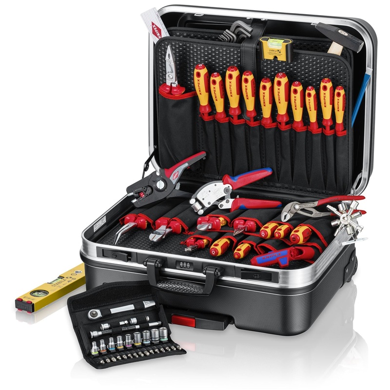 Knipex Tool Case BIG Basic Move ElectricPlus 68 Pieces with Wera Zyklop Set 00 21 06