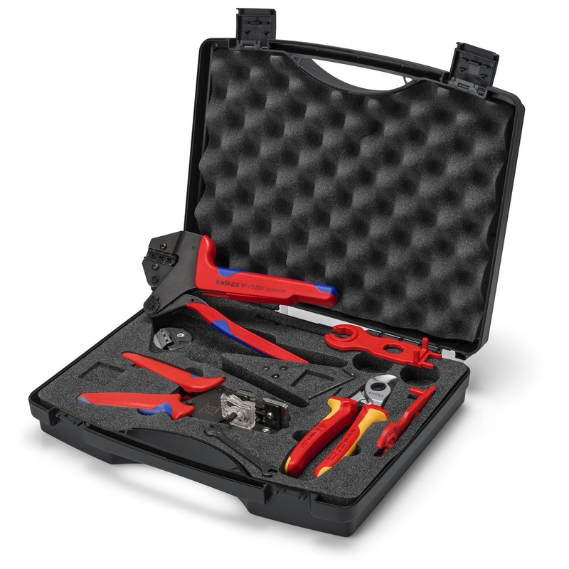 Knipex Tool Case for Photovoltaics for Solar Cable Connectors MC4 Multi Contact 97 91 04 V02