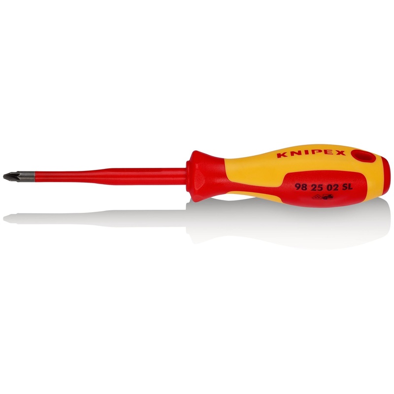 Knipex VDE Screwdriver (Slim) for Pozi Screws 1000V PZ2 x 100mm 98 25 02 SL