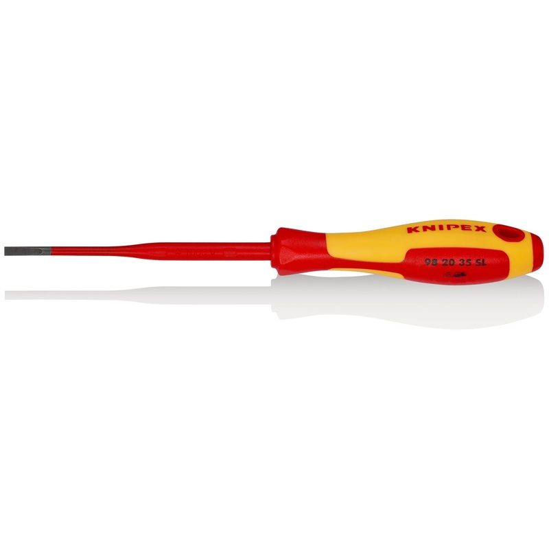 Knipex VDE Screwdriver (Slim) for Slotted Screws 1000V 3.5 x 0.6 x 100mm 98 20 35 SL