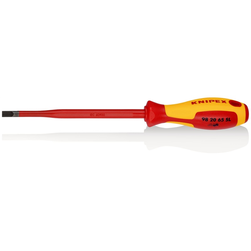 Knipex VDE Screwdriver (Slim) for Slotted Screws 1000V 6.5 x 1.2 x 150mm 98 20 65 SL
