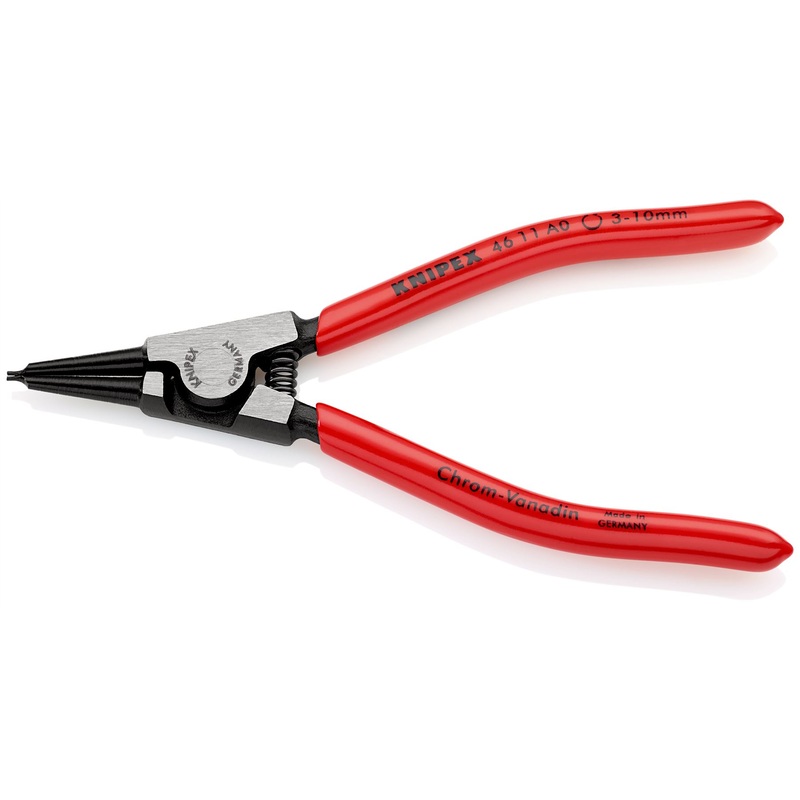 KNIPEX Circlip Pliers for External Circlips on Shafts 140mm 0.9mm Diameter Tips 46 11 A0