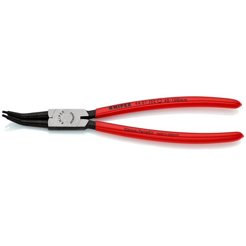 KNIPEX Circlip Pliers for Internal Circlips in Bore Holes 45 Angled 225mm 2.3mm Diameter Tips 44 31 J32