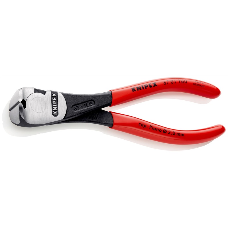 KNIPEX End Cutting Pliers Nipper High Leverage 160mm Plastic Coated 67 01 160