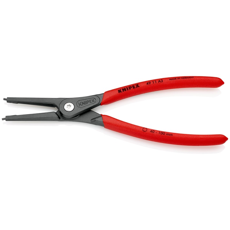 KNIPEX Precision Circlip Pliers for External Circlips on Shafts 225mm 2.3mm Diameter Tips 49 11 A3