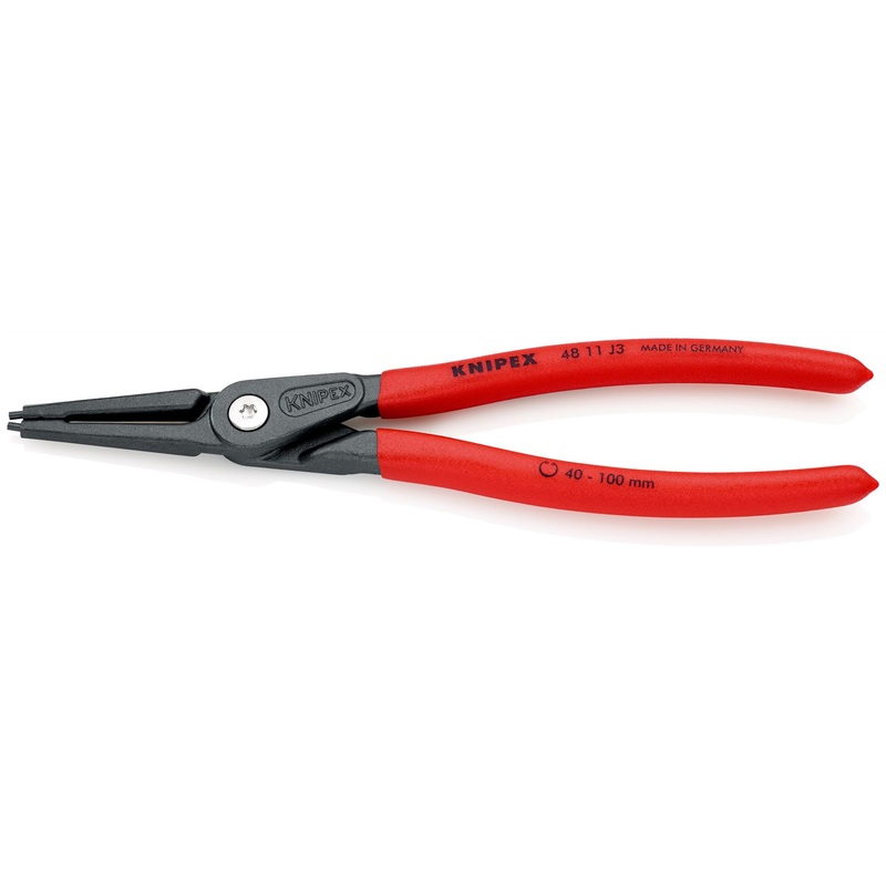 KNIPEX Precision Circlip Pliers for Internal Circlips in Bore Holes 225mm 2.3mm Diameter Tips 40 11 J3