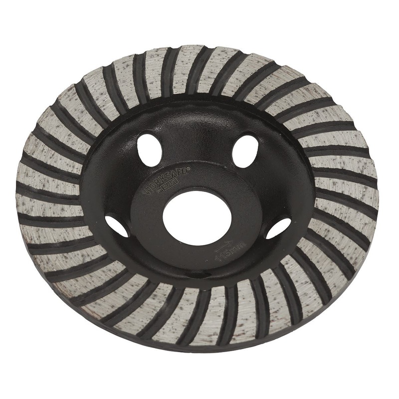 Worksafe by Sealey Concrete Grinding Head Turbo Row 115mm