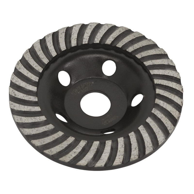 Worksafe by Sealey Concrete Grinding Head Turbo Row 125mm
