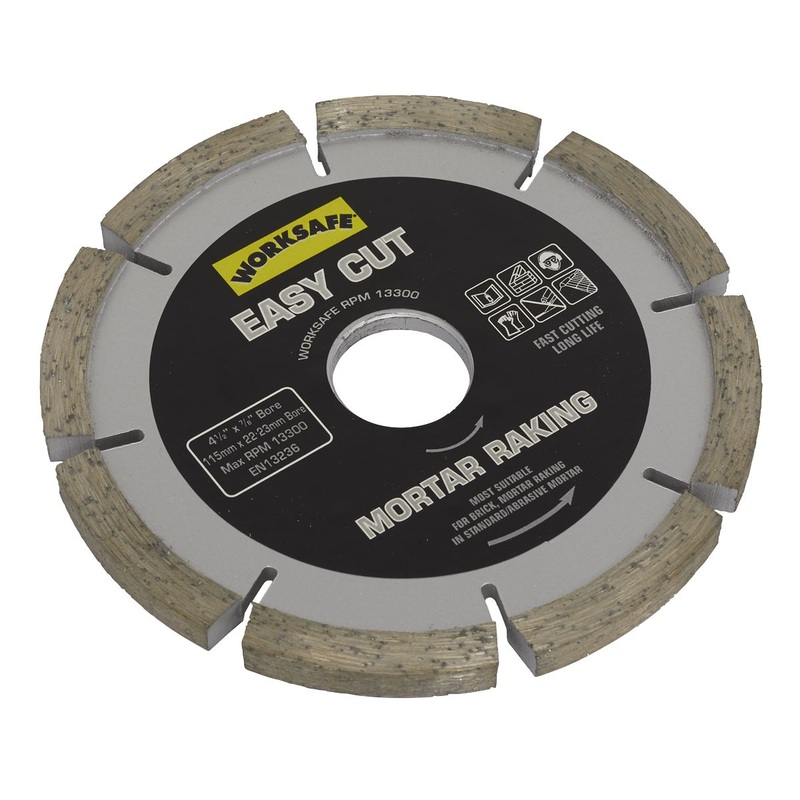Worksafe by Sealey Easy Cut Diamond Blade 115 x 22mm - Mortar Raker