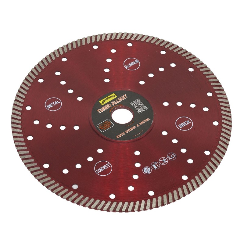 Worksafe by Sealey Turbo Allmat Diamond Blade 230 x 22mm