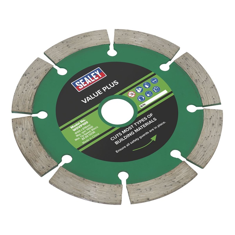 Worksafe by Sealey Value Plus Diamond Blade 100 x 16mm