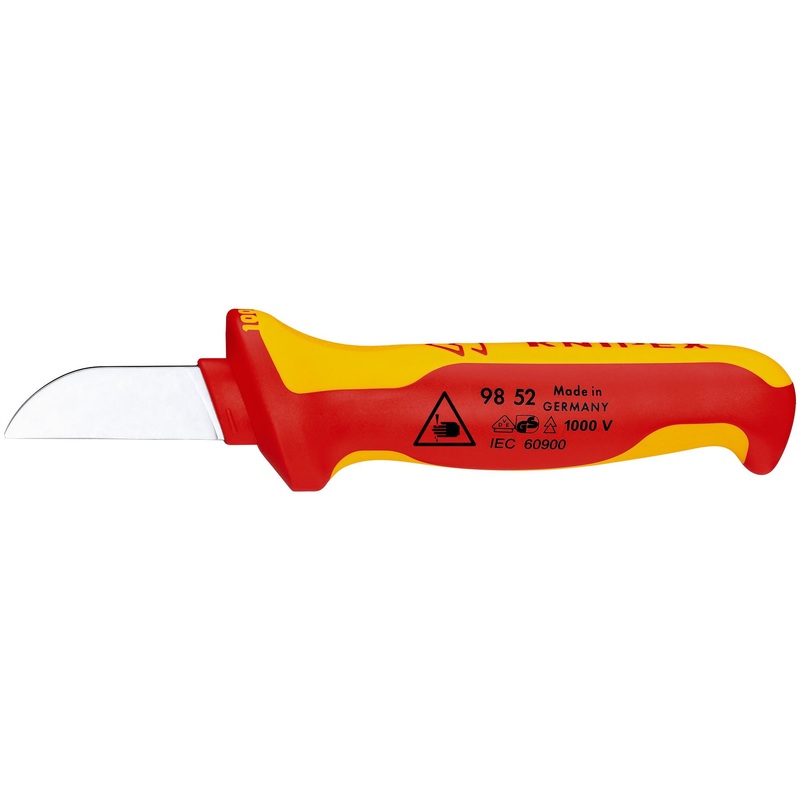 KNIPEX Cable Knife VDE Insulated Multi Component Handle 50mm Blade Length 98 52 SB