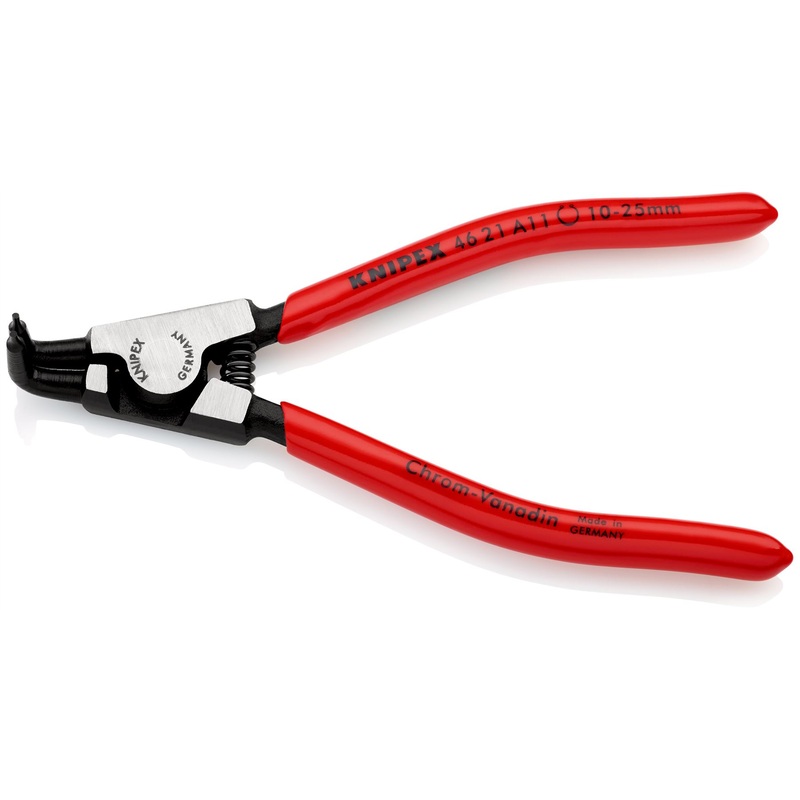 KNIPEX Circlip Pliers for External Circlips on Shafts 90 Angled 125mm 1.3mm Diameter Tips 46 21 A11