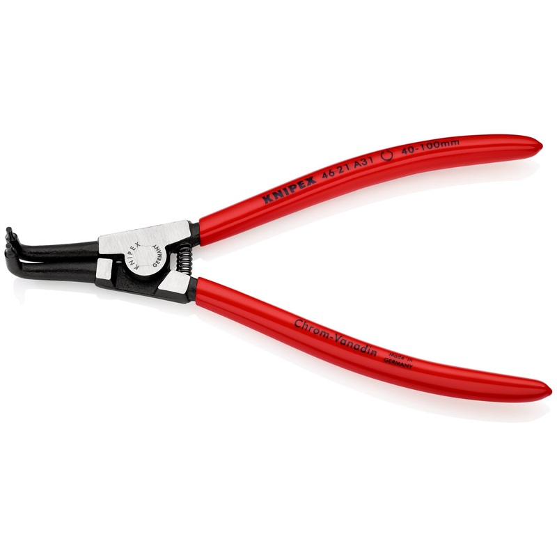 KNIPEX Circlip Pliers for External Circlips on Shafts 90 Angled 200mm 2.3mm Diameter Tips 46 21 A31