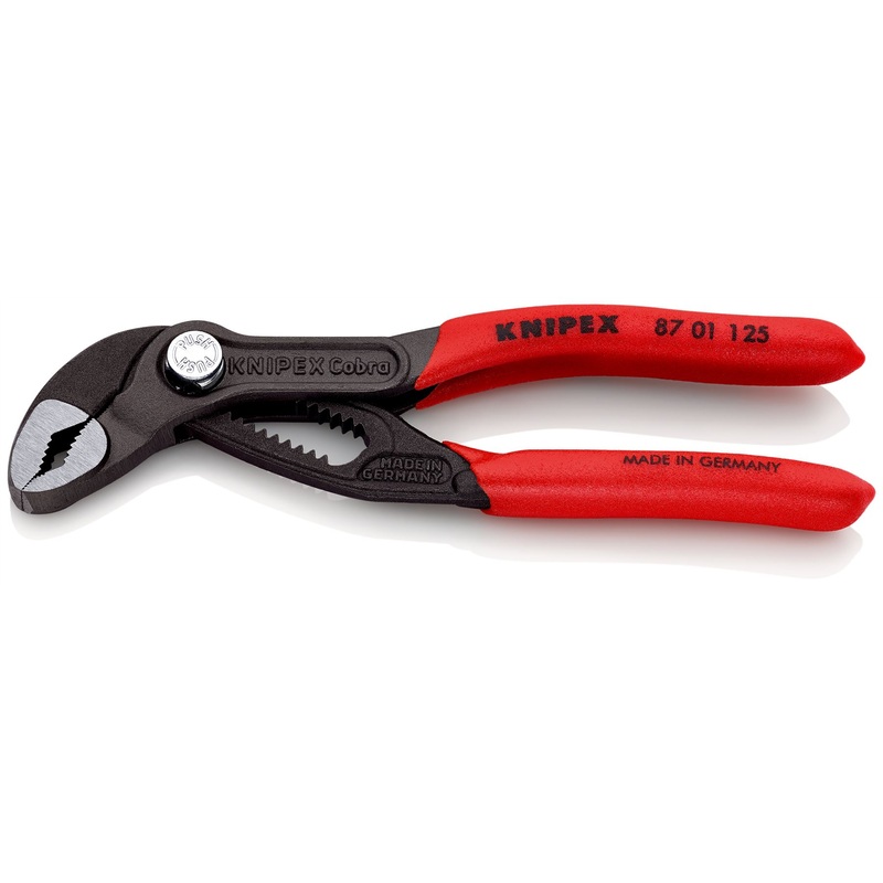 KNIPEX Cobra High Tech Water Pump Pliers 125mm Plastic Coated Handles Non Slip 87 01 125 SB
