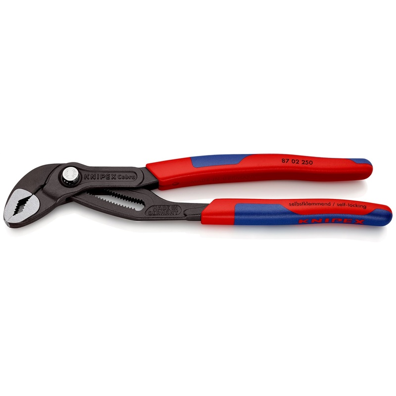 KNIPEX Cobra High Tech Water Pump Pliers 250mm Multi Component Grips 87 02 250 SB