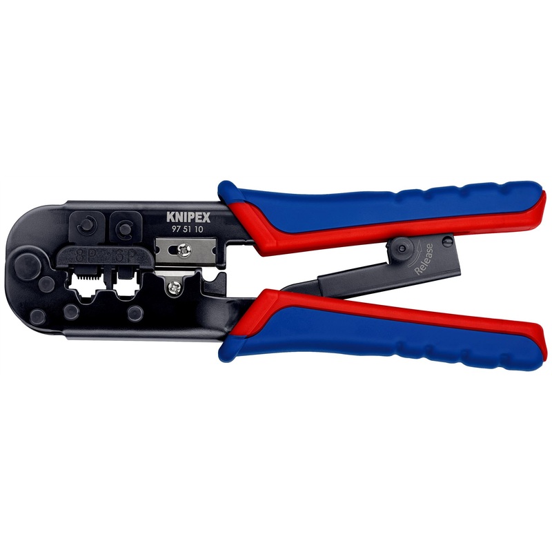 Knipex Crimping Pliers for Western Plugs 190mm Multi Component Grips 97 51 10 SB