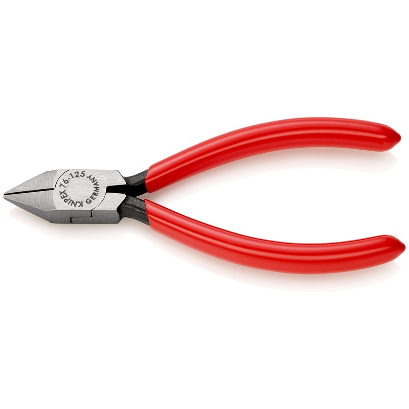 KNIPEX Diagonal Cutter for Electromechanics Side Cutting Pliers 125mm Plastic Coated 76 81 125