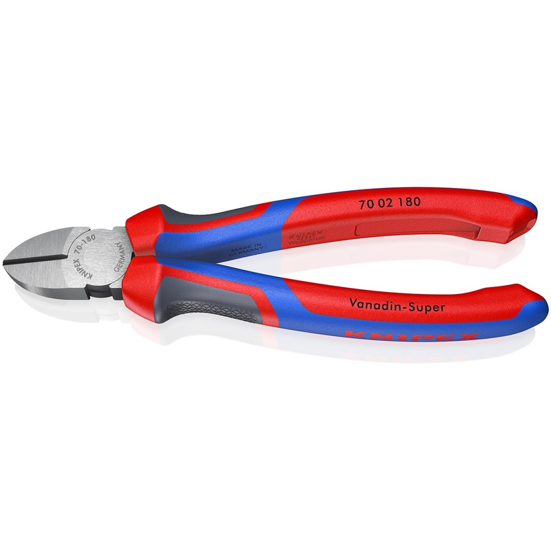KNIPEX Diagonal Side Cutting Pliers 180mm with Comfort Handles 70 02 180