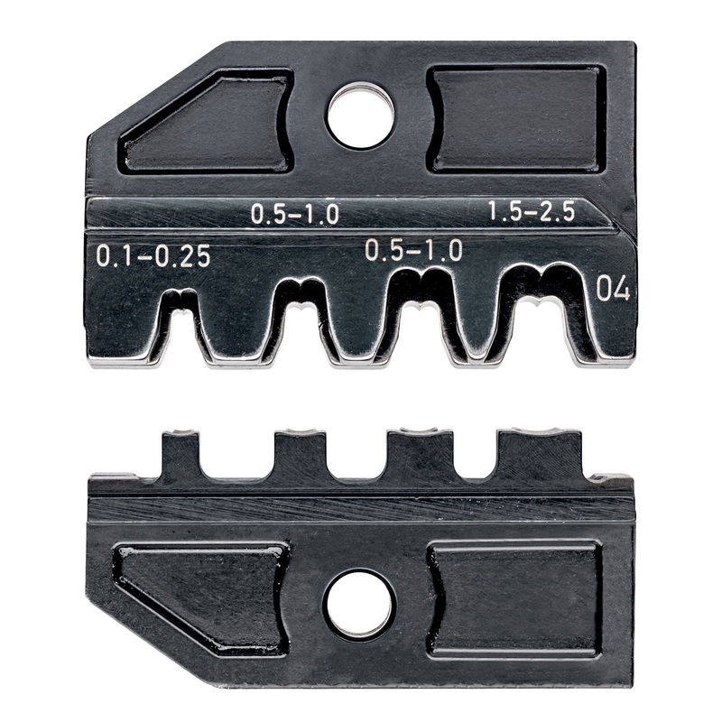 KNIPEX Die Set for Crimp System Pliers Non Insulated Open Plug Type Connectors 2.8 + 4.8mm Plug Width 97 49 04