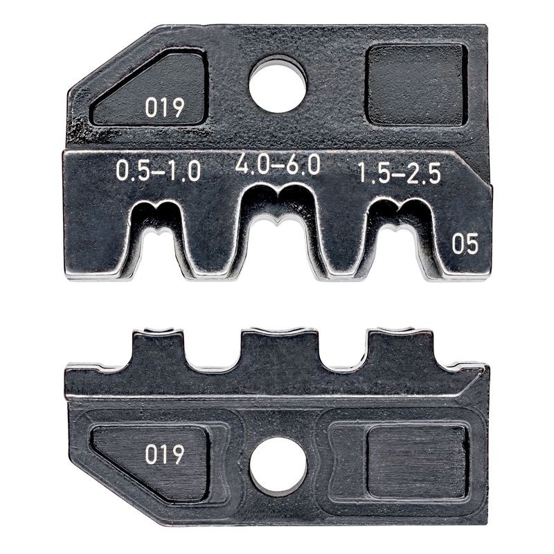 KNIPEX Die Set for Crimp System Pliers Non Insulated Open Plug Type Connectors 4.8 + 6.3mm Plug Width 97 49 05