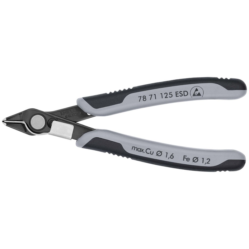 KNIPEX Electronics Super Knips Precision Cutting Pliers 125mm Multi Component Grips 78 71 125 ESD