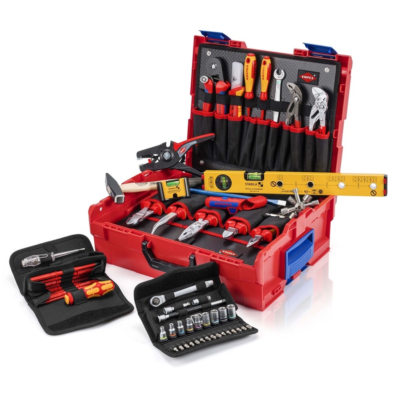 KNIPEX L-BOXX Electric Tool Set Electricians Kit 63 Pieces 00 21 19 LB E