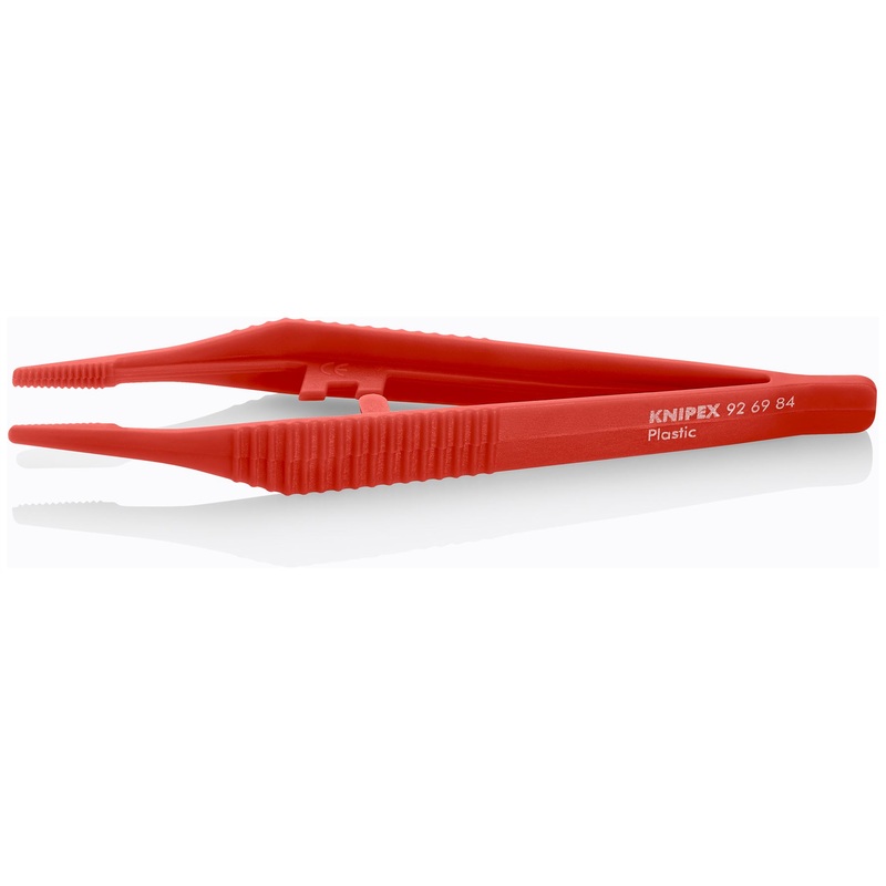 KNIPEX Plastic Tweezers 129mm Blunt Tip Disposable for Chemical Pharmaceutical Cosmetics Sector 92 69 84