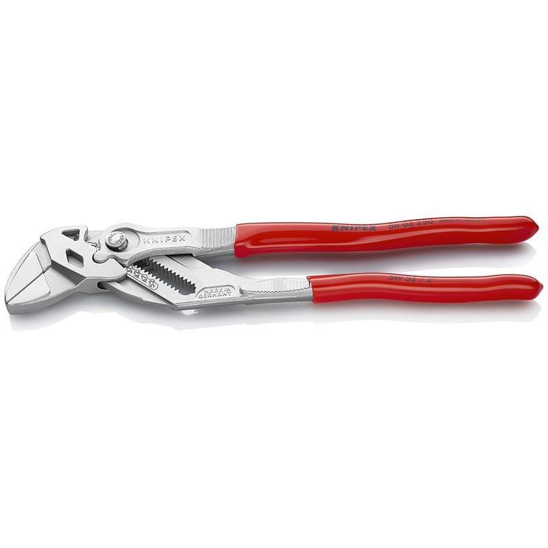 KNIPEX Pliers Wrench Slip Joint Plier 250mm Chrome Plastic Coated Handles 86 03 250 SB