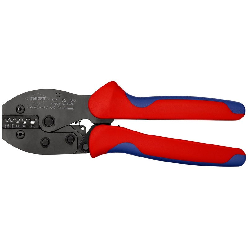 KNIPEX PreciForce Crimping Pliers for Insulated and Non Insulated Wire Ferrules 0.25-6.0mm 220mm 97 52 38